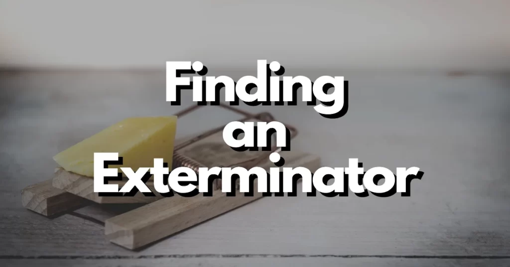 How to find an exterminator near me